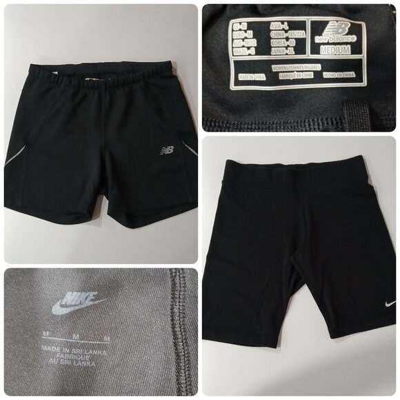 New Balance & Nike Black Sports Shorts, Size Medium , Clearance Bundle - Picture 1 of 8